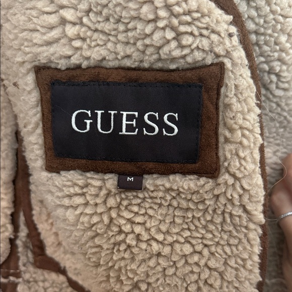 Guess Brown Shearling Jacket - Picture 10 of 11